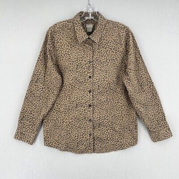 Chico's Animal Print Button Down Shirt - Picture 5 of 13